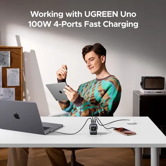UGREEN X688 (45515B) Nexode Uno RobotGaN Mobile Charger, 100W, USB, Type-C, Phone Charger, Grey, 3 imageUGREEN X688 (45515B) Nexode Uno RobotGaN Mobile Charger, 100W, USB, Type-C, Phone Charger, Grey, 3 imageUGREEN X688 (45515B) Nexode Uno RobotGaN Mobile Charger, 100W, USB, Type-C, Phone Charger, Grey, 3 image