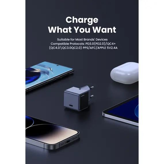 მობილურის დამტენი UGREEN X503 (35041) NExode Air, 30W, Type-C, GaNInfinity Fast Charger, Grey, 2 imageმობილურის დამტენი UGREEN X503 (35041) NExode Air, 30W, Type-C, GaNInfinity Fast Charger, Grey, 2 imageმობილურის დამტენი UGREEN X503 (35041) NExode Air, 30W, Type-C, GaNInfinity Fast Charger, Grey, 2 image