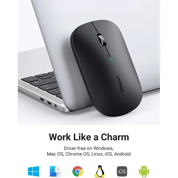 მაუსი UGREEN MU001 (90531), Wireless, Bluetooth, USB, Mouse, Starry Black, 7 imageმაუსი UGREEN MU001 (90531), Wireless, Bluetooth, USB, Mouse, Starry Black, 7 imageმაუსი UGREEN MU001 (90531), Wireless, Bluetooth, USB, Mouse, Starry Black, 7 image