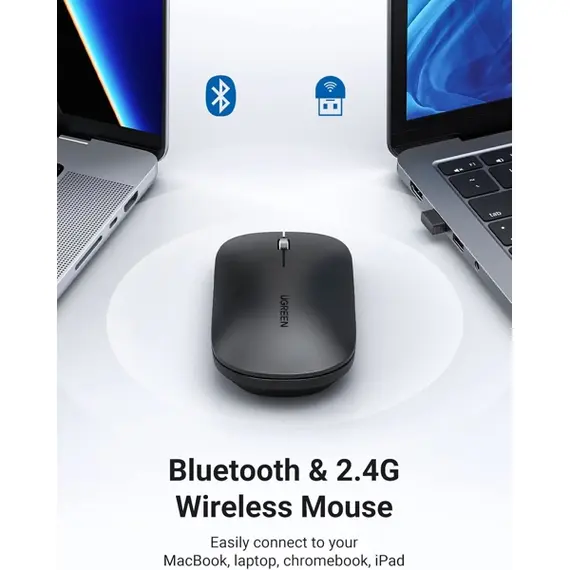 მაუსი UGREEN MU001 (90531), Wireless, Bluetooth, USB, Mouse, Starry Black, 5 imageმაუსი UGREEN MU001 (90531), Wireless, Bluetooth, USB, Mouse, Starry Black, 5 imageმაუსი UGREEN MU001 (90531), Wireless, Bluetooth, USB, Mouse, Starry Black, 5 image