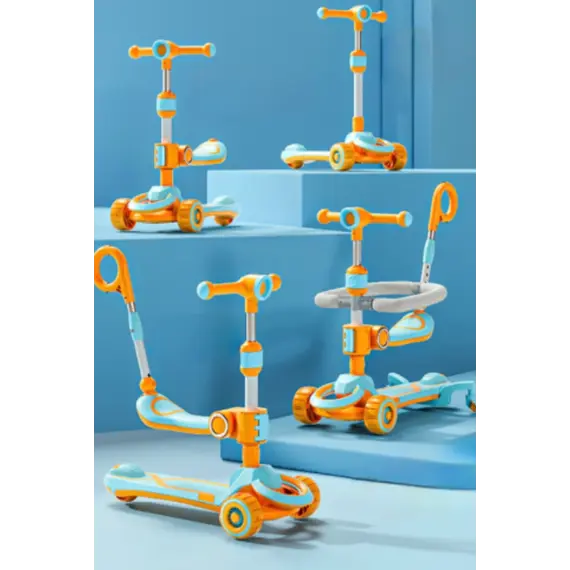 Children's scooter with a handle 338SKY, 4 imageChildren's scooter with a handle 338SKY, 4 imageChildren's scooter with a handle 338SKY, 4 image