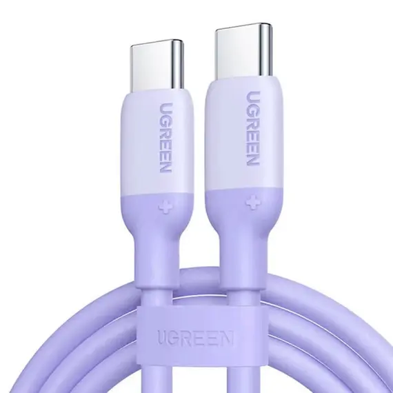 USB კაბელი UGREEN US563 (45180), 60W, Type-C to Type-C PD Fast Charging Silicone Cable, 1m, PurpleUSB კაბელი UGREEN US563 (45180), 60W, Type-C to Type-C PD Fast Charging Silicone Cable, 1m, PurpleUSB კაბელი UGREEN US563 (45180), 60W, Type-C to Type-C PD Fast Charging Silicone Cable, 1m, Purple