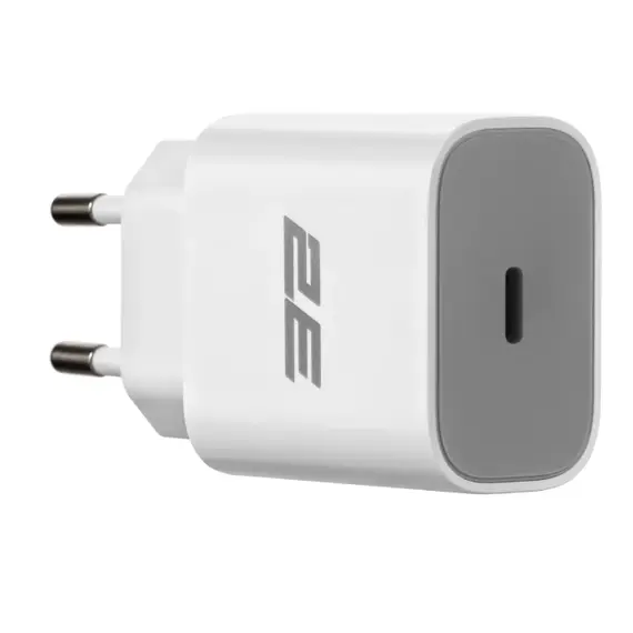 Adapter 2E Wall Charger 25W USB-C PD, whiteAdapter 2E Wall Charger 25W USB-C PD, whiteAdapter 2E Wall Charger 25W USB-C PD, white