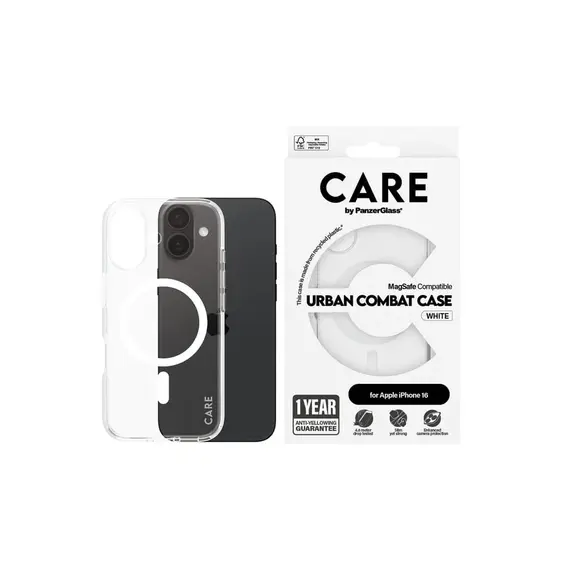 PanzerGlass Case for iPhone 16 Transparent White MagSafe, 2 imagePanzerGlass Case for iPhone 16 Transparent White MagSafe, 2 imagePanzerGlass Case for iPhone 16 Transparent White MagSafe, 2 image