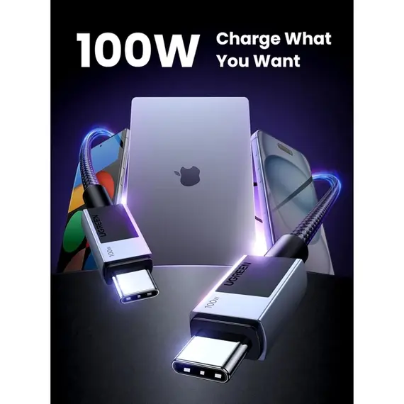 USB კაბელი UGREEN L512 (45065), 100W, Type-C to Type-C PD Fast Charging Cable, 3m, Space Gray, 8 imageUSB კაბელი UGREEN L512 (45065), 100W, Type-C to Type-C PD Fast Charging Cable, 3m, Space Gray, 8 imageUSB კაბელი UGREEN L512 (45065), 100W, Type-C to Type-C PD Fast Charging Cable, 3m, Space Gray, 8 image