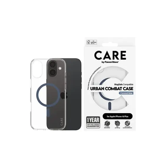 PanzerGlass Case for iPhone 16 Plus Transparent Blue MagSafe, 3 imagePanzerGlass Case for iPhone 16 Plus Transparent Blue MagSafe, 3 imagePanzerGlass Case for iPhone 16 Plus Transparent Blue MagSafe, 3 image