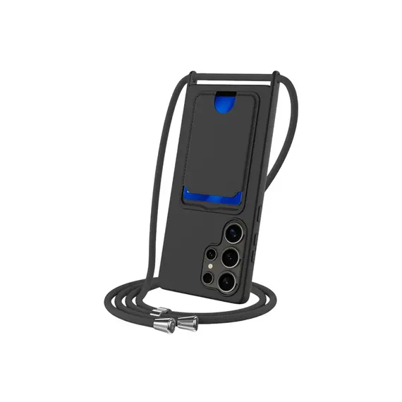 მობილურის ქეისი TVC Samsung Galaxy S25 Ultra Case Liquid Silicone Card Holder Back Phone Cover with Lanyard - Blackმობილურის ქეისი TVC Samsung Galaxy S25 Ultra Case Liquid Silicone Card Holder Back Phone Cover with Lanyard - Blackმობილურის ქეისი TVC Samsung Galaxy S25 Ultra Case Liquid Silicone Card Holder Back Phone Cover with Lanyard - Black