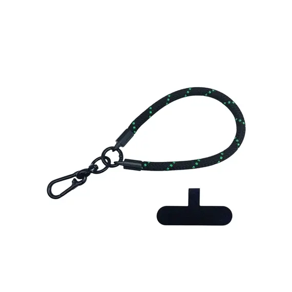 მობილურის სამაგრი TVC Phone Hand Strap 8mm Polyester Short Strap Lanyard with Tether Tab, Length: 30cm - Black/Greenმობილურის სამაგრი TVC Phone Hand Strap 8mm Polyester Short Strap Lanyard with Tether Tab, Length: 30cm - Black/Greenმობილურის სამაგრი TVC Phone Hand Strap 8mm Polyester Short Strap Lanyard with Tether Tab, Length: 30cm - Black/Green