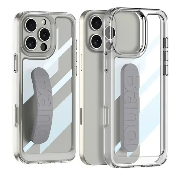 მობილურის ქეისი TVC GKK For iPhone 16 Pro Crystal Clear Case Anti-Drop TPU+PC Phone Cover with Silicone Hand Strap - Greyმობილურის ქეისი TVC GKK For iPhone 16 Pro Crystal Clear Case Anti-Drop TPU+PC Phone Cover with Silicone Hand Strap - Greyმობილურის ქეისი TVC GKK For iPhone 16 Pro Crystal Clear Case Anti-Drop TPU+PC Phone Cover with Silicone Hand Strap - Grey