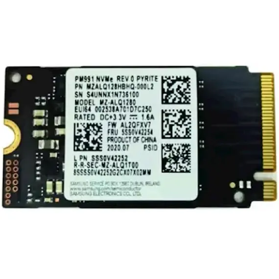მყარი დისკი Samsung PM991 M.2 NVMe 128GB SSD MZ-ALQ1280 (2242 Form Factor !!!) From V50s, 2 imageმყარი დისკი Samsung PM991 M.2 NVMe 128GB SSD MZ-ALQ1280 (2242 Form Factor !!!) From V50s, 2 imageმყარი დისკი Samsung PM991 M.2 NVMe 128GB SSD MZ-ALQ1280 (2242 Form Factor !!!) From V50s, 2 image