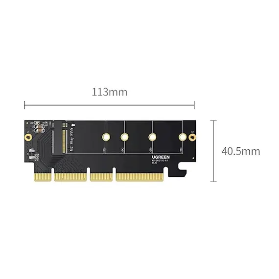 Adapter Ugreen CM465 (30715), UGREEN PCIe 4.0 (16 ×) to M.2 NVMe Expansion Card, 2 imageAdapter Ugreen CM465 (30715), UGREEN PCIe 4.0 (16 ×) to M.2 NVMe Expansion Card, 2 imageAdapter Ugreen CM465 (30715), UGREEN PCIe 4.0 (16 ×) to M.2 NVMe Expansion Card, 2 image