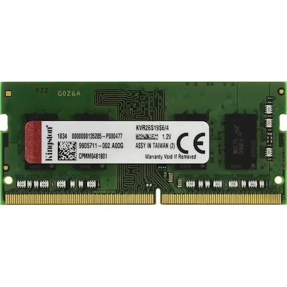 ოპერატიული მეხსიერება KINGSTON 4GB DDR4-2666 (KVR26S19S6/4)ოპერატიული მეხსიერება KINGSTON 4GB DDR4-2666 (KVR26S19S6/4)ოპერატიული მეხსიერება KINGSTON 4GB DDR4-2666 (KVR26S19S6/4)