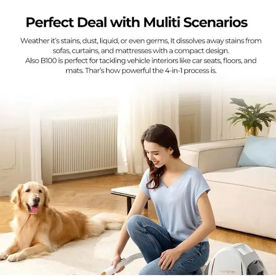 ქიმწმენდის აპარატი Uwant B100-S, 450W, 1.8L, Multiple Spot Cleaner, White, 12 imageქიმწმენდის აპარატი Uwant B100-S, 450W, 1.8L, Multiple Spot Cleaner, White, 12 imageქიმწმენდის აპარატი Uwant B100-S, 450W, 1.8L, Multiple Spot Cleaner, White, 12 image