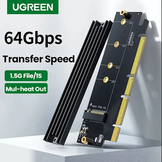 Adapter Ugreen CM465 (30715), UGREEN PCIe 4.0 (16 ×) to M.2 NVMe Expansion Card, 7 imageAdapter Ugreen CM465 (30715), UGREEN PCIe 4.0 (16 ×) to M.2 NVMe Expansion Card, 7 imageAdapter Ugreen CM465 (30715), UGREEN PCIe 4.0 (16 ×) to M.2 NVMe Expansion Card, 7 image