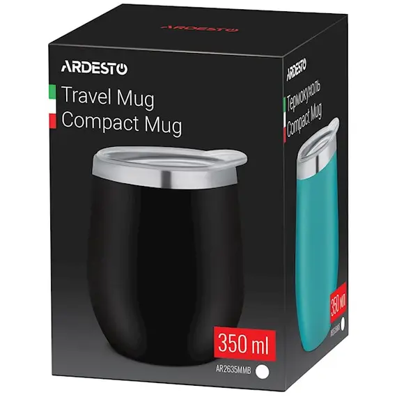 თერმო ჭიქა Ardesto AR2635MMB 350ml Travel mug Compact mug Black, 3 imageთერმო ჭიქა Ardesto AR2635MMB 350ml Travel mug Compact mug Black, 3 imageთერმო ჭიქა Ardesto AR2635MMB 350ml Travel mug Compact mug Black, 3 image