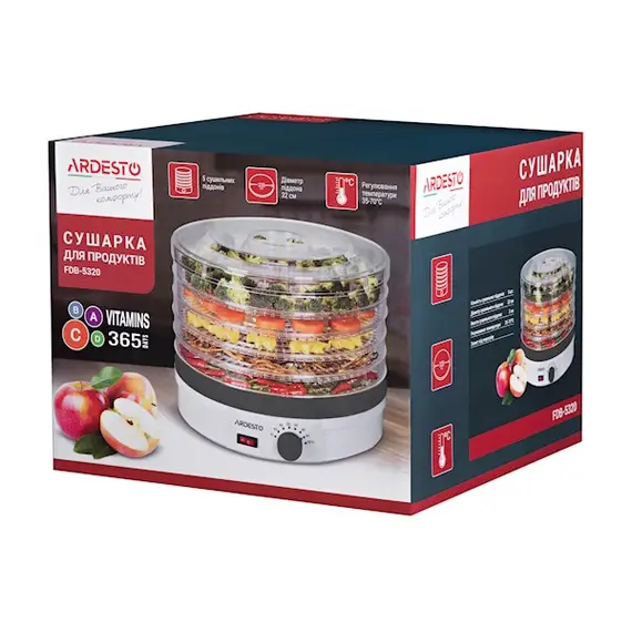 ჩირის აპარატი ARDESTO FDB-5320, 4 imageჩირის აპარატი ARDESTO FDB-5320, 4 imageჩირის აპარატი ARDESTO FDB-5320, 4 image