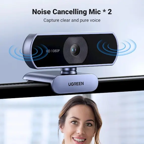 ვებკამერა UGREEN 15728, 2Mp, FHD, Built-in Microphone, Webcam, Gray/Black, 3 imageვებკამერა UGREEN 15728, 2Mp, FHD, Built-in Microphone, Webcam, Gray/Black, 3 imageვებკამერა UGREEN 15728, 2Mp, FHD, Built-in Microphone, Webcam, Gray/Black, 3 image