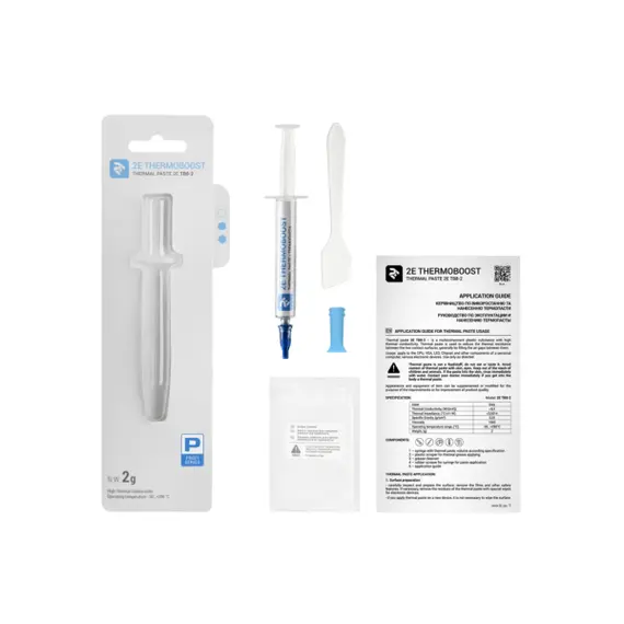 თერმო პასტა 2E THERMOBOOST PROFI TB8-2, (8.3 W/M-K), 2 G, GREY, 2E-TB8-2, 3 imageთერმო პასტა 2E THERMOBOOST PROFI TB8-2, (8.3 W/M-K), 2 G, GREY, 2E-TB8-2, 3 imageთერმო პასტა 2E THERMOBOOST PROFI TB8-2, (8.3 W/M-K), 2 G, GREY, 2E-TB8-2, 3 image