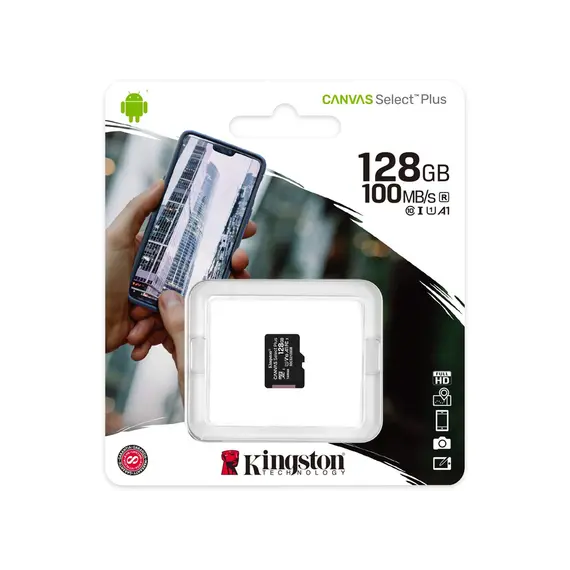 ფლეშ მეხსიერების ბარათი Kingston 128GB Canvas Select Plus (SDCS2/128GB), 2 imageფლეშ მეხსიერების ბარათი Kingston 128GB Canvas Select Plus (SDCS2/128GB), 2 imageფლეშ მეხსიერების ბარათი Kingston 128GB Canvas Select Plus (SDCS2/128GB), 2 image
