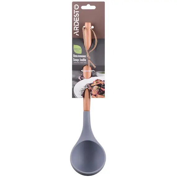 Ardesto Soup Ladle Midori, silicone, wood, 2 imageArdesto Soup Ladle Midori, silicone, wood, 2 imageArdesto Soup Ladle Midori, silicone, wood, 2 image