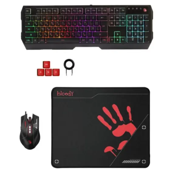 Keyboard with Mouse A4tech Bloody B1700 Gaming Bundle Set, 3 imageKeyboard with Mouse A4tech Bloody B1700 Gaming Bundle Set, 3 imageKeyboard with Mouse A4tech Bloody B1700 Gaming Bundle Set, 3 image