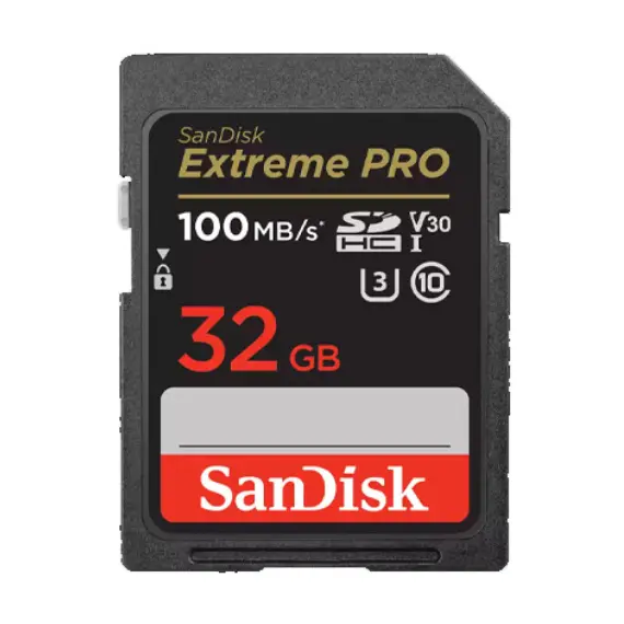 Memory card SanDisk 32GB Extreme Pro SD/XC UHS-I Card 100MB/S V30/4K Class 10 SDSDXXO-032G-GN4INMemory card SanDisk 32GB Extreme Pro SD/XC UHS-I Card 100MB/S V30/4K Class 10 SDSDXXO-032G-GN4INMemory card SanDisk 32GB Extreme Pro SD/XC UHS-I Card 100MB/S V30/4K Class 10 SDSDXXO-032G-GN4IN
