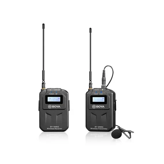Microphone BOYA BY-WM6S UHF Wireless microphoneMicrophone BOYA BY-WM6S UHF Wireless microphoneMicrophone BOYA BY-WM6S UHF Wireless microphone
