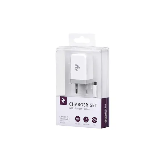 მობილურის დამტენი 2E Wall Charger Set USBx2.1A + Cable MicroUSB, 2.4A, 1m, White, 3 imageმობილურის დამტენი 2E Wall Charger Set USBx2.1A + Cable MicroUSB, 2.4A, 1m, White, 3 imageმობილურის დამტენი 2E Wall Charger Set USBx2.1A + Cable MicroUSB, 2.4A, 1m, White, 3 image