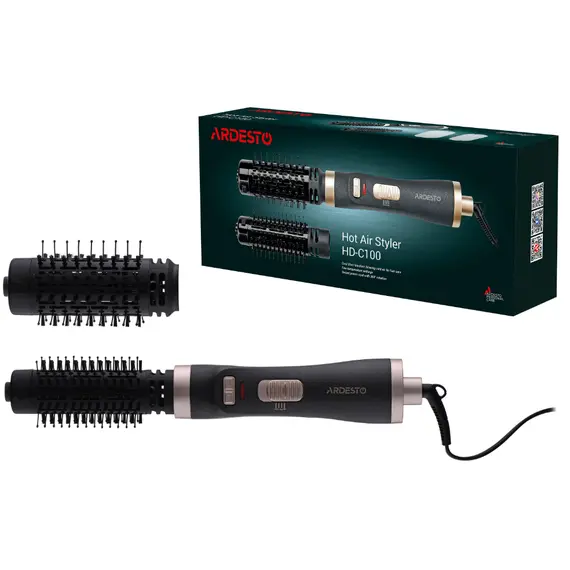 თმის სავარცხელი Ardesto Hair dryer brush , 2W, 2 modes, black, 6 imageთმის სავარცხელი Ardesto Hair dryer brush , 2W, 2 modes, black, 6 imageთმის სავარცხელი Ardesto Hair dryer brush , 2W, 2 modes, black, 6 image