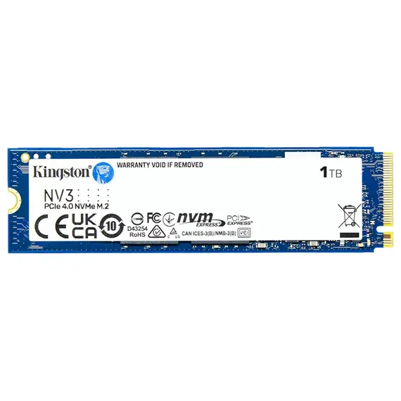 მყარი დისკი SSD Kingston M.2 1TB PCIe 4.0 NV3მყარი დისკი SSD Kingston M.2 1TB PCIe 4.0 NV3მყარი დისკი SSD Kingston M.2 1TB PCIe 4.0 NV3