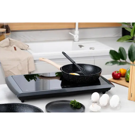 Ardesto Deep Fry pan Midori 24cm, aluminium, black, 2 imageArdesto Deep Fry pan Midori 24cm, aluminium, black, 2 imageArdesto Deep Fry pan Midori 24cm, aluminium, black, 2 image