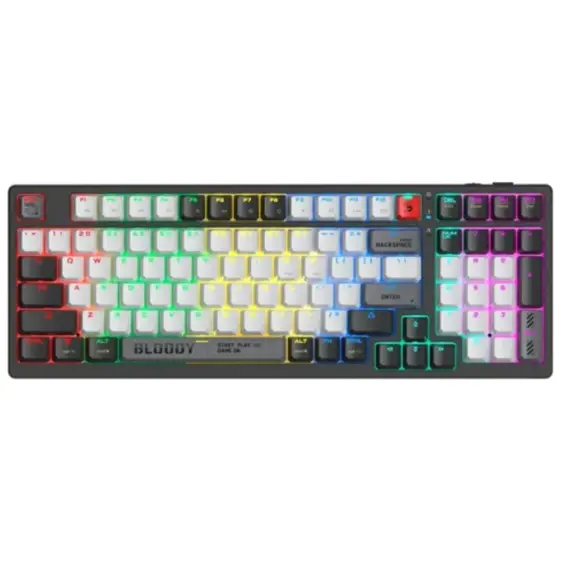 A4Tech Bloody WS98 Dual-Core Wireless Mechanical Keyboard BLMS Red Plus Switch Bloody GreyA4Tech Bloody WS98 Dual-Core Wireless Mechanical Keyboard BLMS Red Plus Switch Bloody GreyA4Tech Bloody WS98 Dual-Core Wireless Mechanical Keyboard BLMS Red Plus Switch Bloody Grey