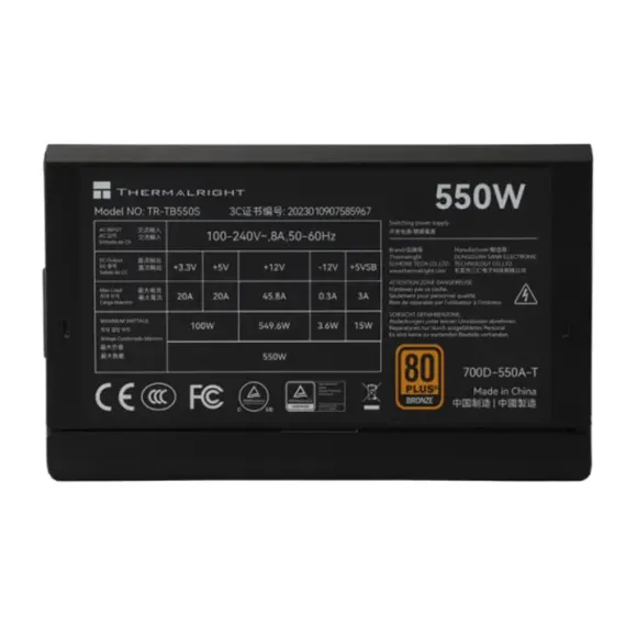 კვების ბლოკი THERMALRIGHT 550W 80 PLUS Bronze - TR-TB-550S, 3 imageკვების ბლოკი THERMALRIGHT 550W 80 PLUS Bronze - TR-TB-550S, 3 imageკვების ბლოკი THERMALRIGHT 550W 80 PLUS Bronze - TR-TB-550S, 3 image