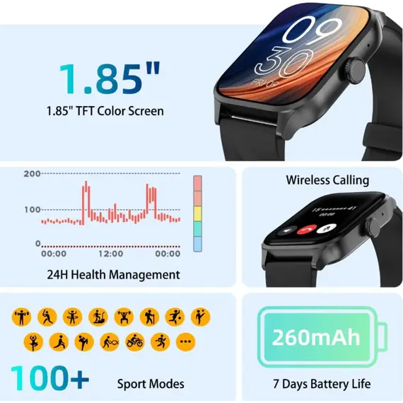 სმარტ საათი WEOFLY ACTIVE BLACK, 3 imageსმარტ საათი WEOFLY ACTIVE BLACK, 3 imageსმარტ საათი WEOFLY ACTIVE BLACK, 3 image