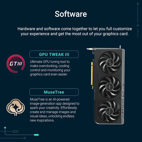 Video card ASUS Graphic Card GeForce RTX 5060 8 GB GDDR7 OC PRIME-RTX5060-O8G, 3 imageVideo card ASUS Graphic Card GeForce RTX 5060 8 GB GDDR7 OC PRIME-RTX5060-O8G, 3 imageVideo card ASUS Graphic Card GeForce RTX 5060 8 GB GDDR7 OC PRIME-RTX5060-O8G, 3 image