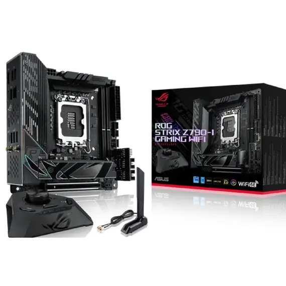 დედა დაფა ASUS ROG STRIX Z790-I GAMING WIFI s1700 Z790 2xDDR5 M.2 HDMI-Thunderbolt Wi-Fi BT, 2 imageდედა დაფა ASUS ROG STRIX Z790-I GAMING WIFI s1700 Z790 2xDDR5 M.2 HDMI-Thunderbolt Wi-Fi BT, 2 imageდედა დაფა ASUS ROG STRIX Z790-I GAMING WIFI s1700 Z790 2xDDR5 M.2 HDMI-Thunderbolt Wi-Fi BT, 2 image