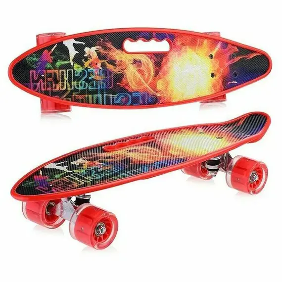 სკეიტბორდი M350YST-FIRE მანათობელი ბორბლები და სახელურით, 2 imageსკეიტბორდი M350YST-FIRE მანათობელი ბორბლები და სახელურით, 2 imageსკეიტბორდი M350YST-FIRE მანათობელი ბორბლები და სახელურით, 2 image