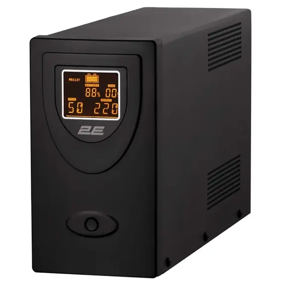 Uninterruptible power supply 2E DD2000, 2000VA/1200W, LCD, USB, 2xSchukoUninterruptible power supply 2E DD2000, 2000VA/1200W, LCD, USB, 2xSchukoUninterruptible power supply 2E DD2000, 2000VA/1200W, LCD, USB, 2xSchuko