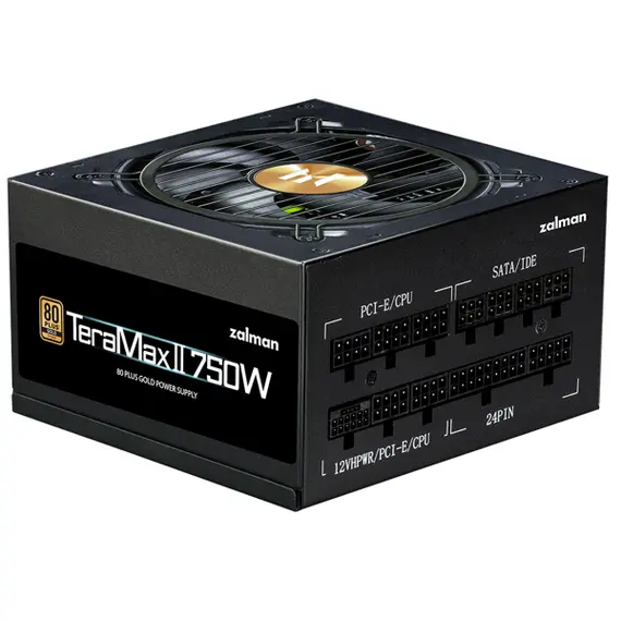 კვების ბლოკი Zalman Power supply Teramax 2 (750W) >90%, 80+ Gold, 120mm, 1xMB 18pin+10pin, 2xCPU 8pin(4+4), 3xMolex, 8xSATA, 3xPCIe 8pin(6+2), 1х12VHPWR, Fully Modularკვების ბლოკი Zalman Power supply Teramax 2 (750W) >90%, 80+ Gold, 120mm, 1xMB 18pin+10pin, 2xCPU 8pin(4+4), 3xMolex, 8xSATA, 3xPCIe 8pin(6+2), 1х12VHPWR, Fully Modularკვების ბლოკი Zalman Power supply Teramax 2 (750W) >90%, 80+ Gold, 120mm, 1xMB 18pin+10pin, 2xCPU 8pin(4+4), 3xMolex, 8xSATA, 3xPCIe 8pin(6+2), 1х12VHPWR, Fully Modular