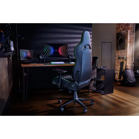 სათამაშო სავარძელი RAZER Gaming chair Enki Black/Green, 6 imageსათამაშო სავარძელი RAZER Gaming chair Enki Black/Green, 6 imageსათამაშო სავარძელი RAZER Gaming chair Enki Black/Green, 6 image