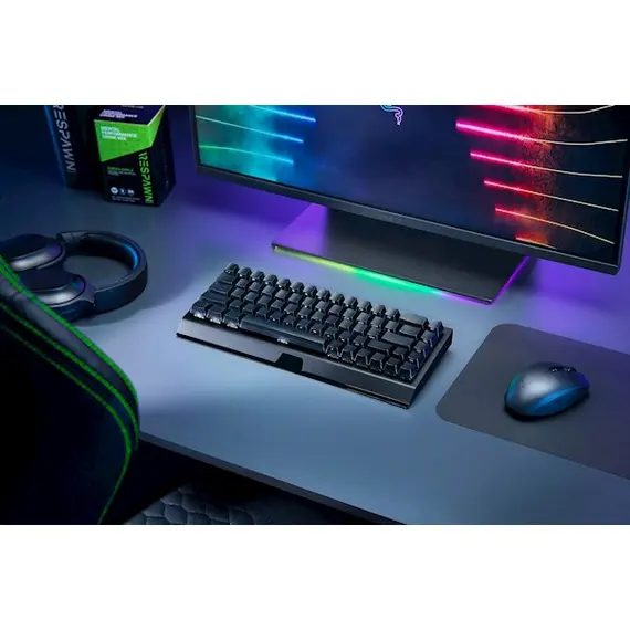 კლავიატურა Razer RZ03-03890700-R3R1 BlackWidow V3 Mini HyperSpeed Gaming Keyboard, Yellow Switch, BT, USB, RGB, Black, 4 imageკლავიატურა Razer RZ03-03890700-R3R1 BlackWidow V3 Mini HyperSpeed Gaming Keyboard, Yellow Switch, BT, USB, RGB, Black, 4 imageკლავიატურა Razer RZ03-03890700-R3R1 BlackWidow V3 Mini HyperSpeed Gaming Keyboard, Yellow Switch, BT, USB, RGB, Black, 4 image