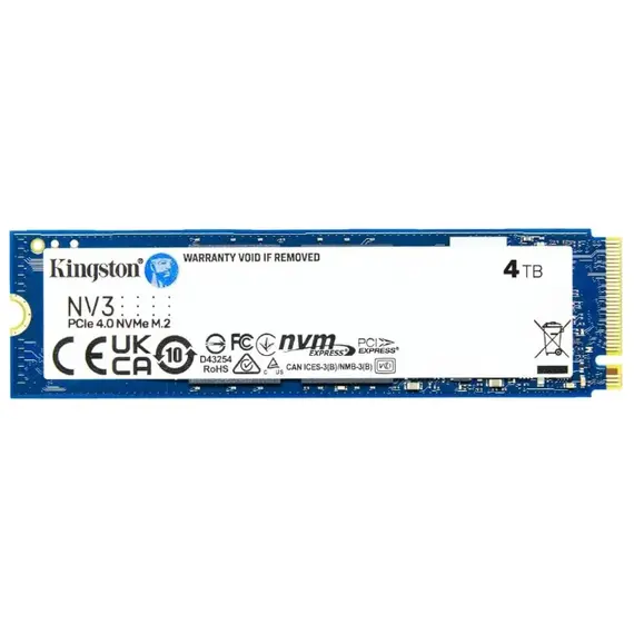 მყარი დისკი Kingston SNV3S/4000G 4TB M.2 2280 Internal PCI Express NVMe, 2 imageმყარი დისკი Kingston SNV3S/4000G 4TB M.2 2280 Internal PCI Express NVMe, 2 imageმყარი დისკი Kingston SNV3S/4000G 4TB M.2 2280 Internal PCI Express NVMe, 2 image