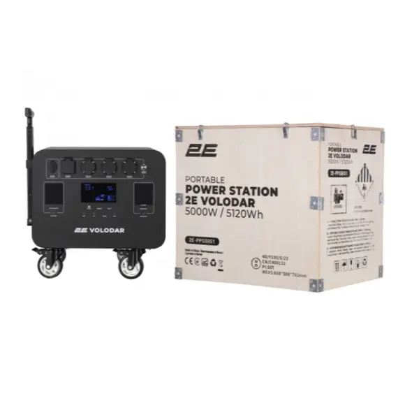 კვების წყარო 2E Portable Power Station Volodar, 5000 W, 5120 Wh, WiFi/BT, Capacity Increase, Fast Charging, 2 imageკვების წყარო 2E Portable Power Station Volodar, 5000 W, 5120 Wh, WiFi/BT, Capacity Increase, Fast Charging, 2 imageკვების წყარო 2E Portable Power Station Volodar, 5000 W, 5120 Wh, WiFi/BT, Capacity Increase, Fast Charging, 2 image