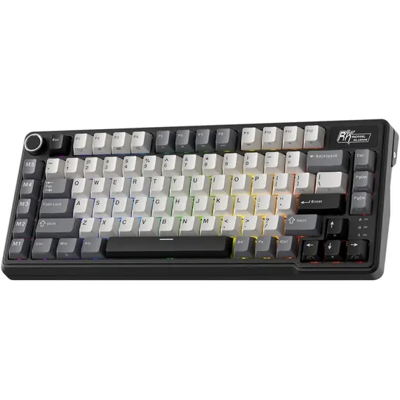 კლავიატურა Royal Kludge RK L75 RGB Mechanical Keyboard, Cream Switch, Hot Swappable, Wireless, Type-C, Bluetooth, 2.4GHz, Knight Black, 2 imageკლავიატურა Royal Kludge RK L75 RGB Mechanical Keyboard, Cream Switch, Hot Swappable, Wireless, Type-C, Bluetooth, 2.4GHz, Knight Black, 2 imageკლავიატურა Royal Kludge RK L75 RGB Mechanical Keyboard, Cream Switch, Hot Swappable, Wireless, Type-C, Bluetooth, 2.4GHz, Knight Black, 2 image