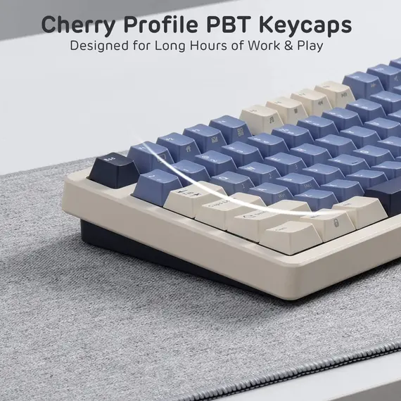 Royal Kludge RK S85 RGB Mechanical Keyboard, Cloud switch, Hot Swappable, Wireless, Type-C, Bluetooth, 2.4GHz, Horizon Blue, 4 imageRoyal Kludge RK S85 RGB Mechanical Keyboard, Cloud switch, Hot Swappable, Wireless, Type-C, Bluetooth, 2.4GHz, Horizon Blue, 4 imageRoyal Kludge RK S85 RGB Mechanical Keyboard, Cloud switch, Hot Swappable, Wireless, Type-C, Bluetooth, 2.4GHz, Horizon Blue, 4 image