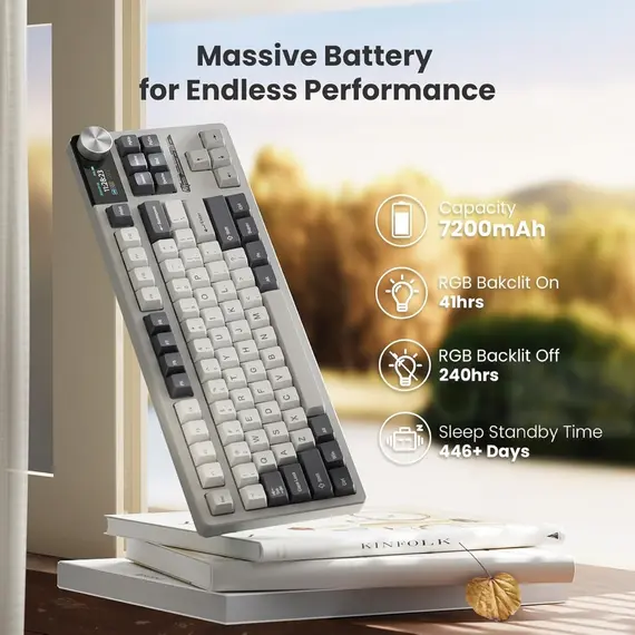 კლავიატურა Royal Kludge RK S85 RGB Mechanical Keyboard, Cloud Switch, Hot Swappable, Wireless, Type-C, Bluetooth, 2.4GHz, White Night, 6 imageკლავიატურა Royal Kludge RK S85 RGB Mechanical Keyboard, Cloud Switch, Hot Swappable, Wireless, Type-C, Bluetooth, 2.4GHz, White Night, 6 imageკლავიატურა Royal Kludge RK S85 RGB Mechanical Keyboard, Cloud Switch, Hot Swappable, Wireless, Type-C, Bluetooth, 2.4GHz, White Night, 6 image