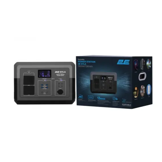 კვების წყარო 2E Portable Power Station Syla, 1500 W, 1280 Wh, WiFi/BT, Parallel System, Fast Charging, 2 imageკვების წყარო 2E Portable Power Station Syla, 1500 W, 1280 Wh, WiFi/BT, Parallel System, Fast Charging, 2 imageკვების წყარო 2E Portable Power Station Syla, 1500 W, 1280 Wh, WiFi/BT, Parallel System, Fast Charging, 2 image
