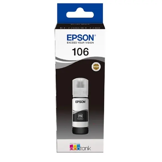 კარტრიჯი EPSON ORIGINAL (C13T00R140) I/C (b) 106 ECOTANK PHOTO BLACK INK BOTTLE L7180კარტრიჯი EPSON ORIGINAL (C13T00R140) I/C (b) 106 ECOTANK PHOTO BLACK INK BOTTLE L7180კარტრიჯი EPSON ORIGINAL (C13T00R140) I/C (b) 106 ECOTANK PHOTO BLACK INK BOTTLE L7180