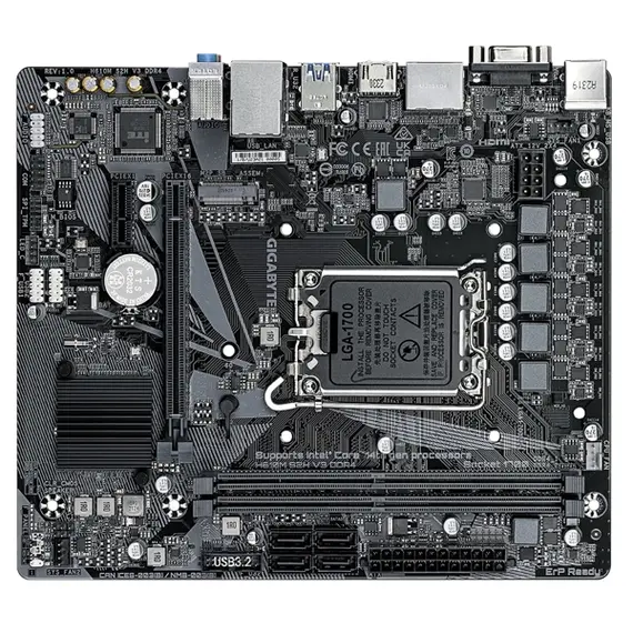 დედა დაფა GIGABYTE Motherboard H610M S2H V3 DDR4 s1700 H610 2xDDR4 HDMI DP D-Sub mATX, 3 imageდედა დაფა GIGABYTE Motherboard H610M S2H V3 DDR4 s1700 H610 2xDDR4 HDMI DP D-Sub mATX, 3 imageდედა დაფა GIGABYTE Motherboard H610M S2H V3 DDR4 s1700 H610 2xDDR4 HDMI DP D-Sub mATX, 3 image