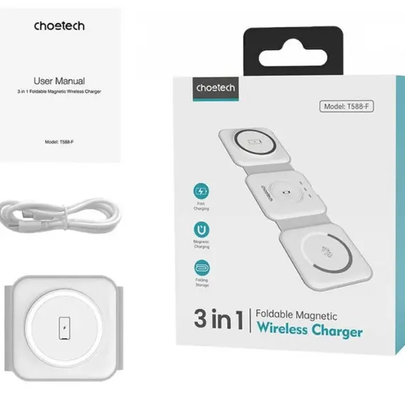 Portable charger Choetech T588 3 in 1 Foldable Magnet/XX-T588-F-CCWH, 3 imagePortable charger Choetech T588 3 in 1 Foldable Magnet/XX-T588-F-CCWH, 3 imagePortable charger Choetech T588 3 in 1 Foldable Magnet/XX-T588-F-CCWH, 3 image